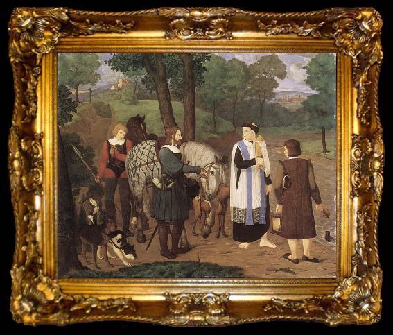 framed  Franz Pforr Rudolf von Habsburg und der Priester, ta009-2
